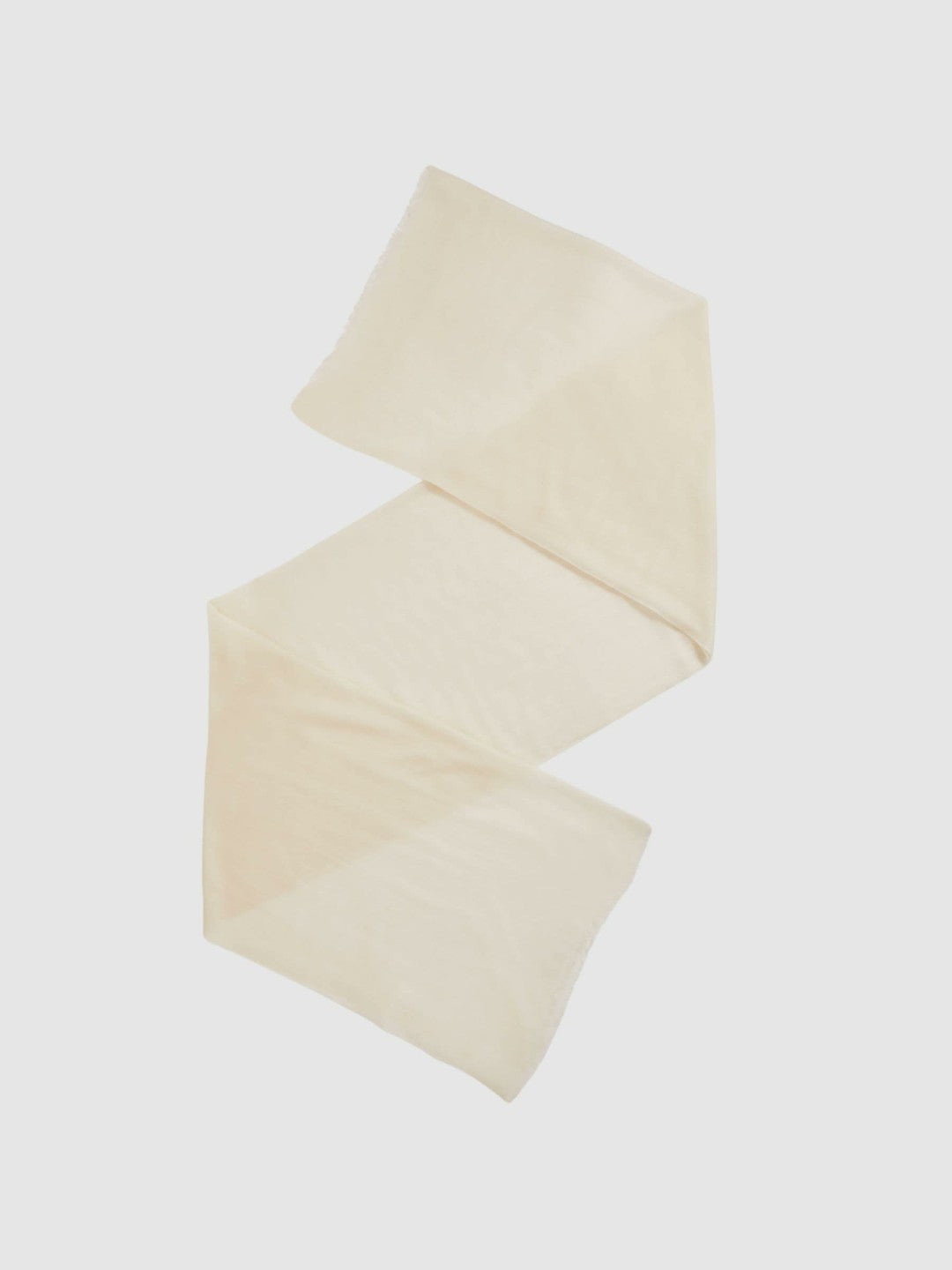 Wool-Cashmere Lightweight Scarf in Off White | Reiss Women Exclusive