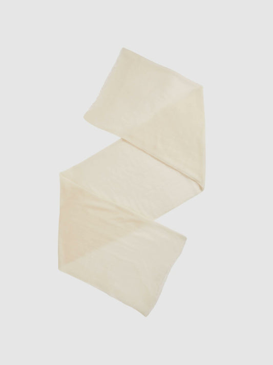 Wool-Cashmere Lightweight Scarf in Off White | Reiss Women Exclusive