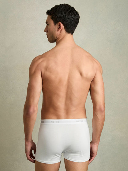 Three Pack Cotton Boxers in White | Reiss Men New