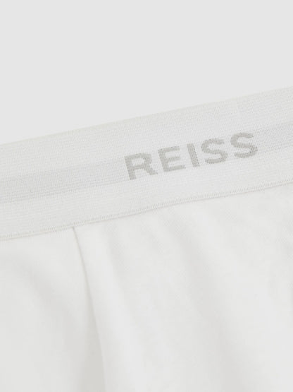 Three Pack Cotton Boxers in White | Reiss Men New