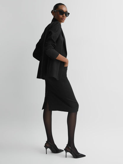 Petite Tailored Pencil Skirt in Black | Reiss Women Best Seller