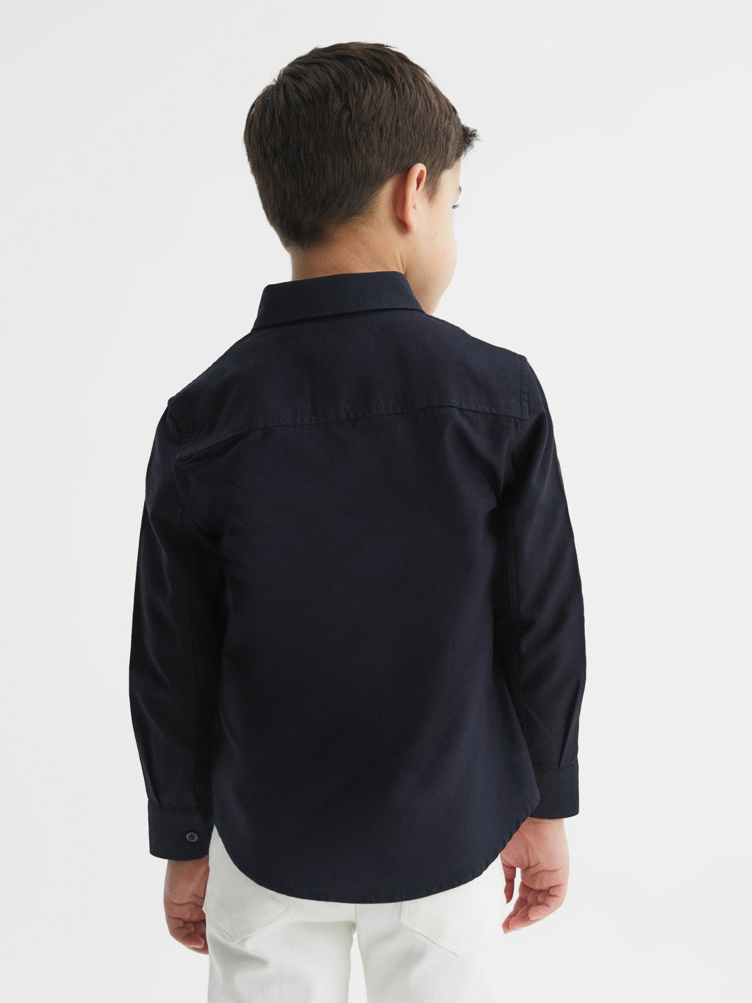 3-9 yrs Button Down Oxford Shirt in Navy | Reiss Children & Baby Featured