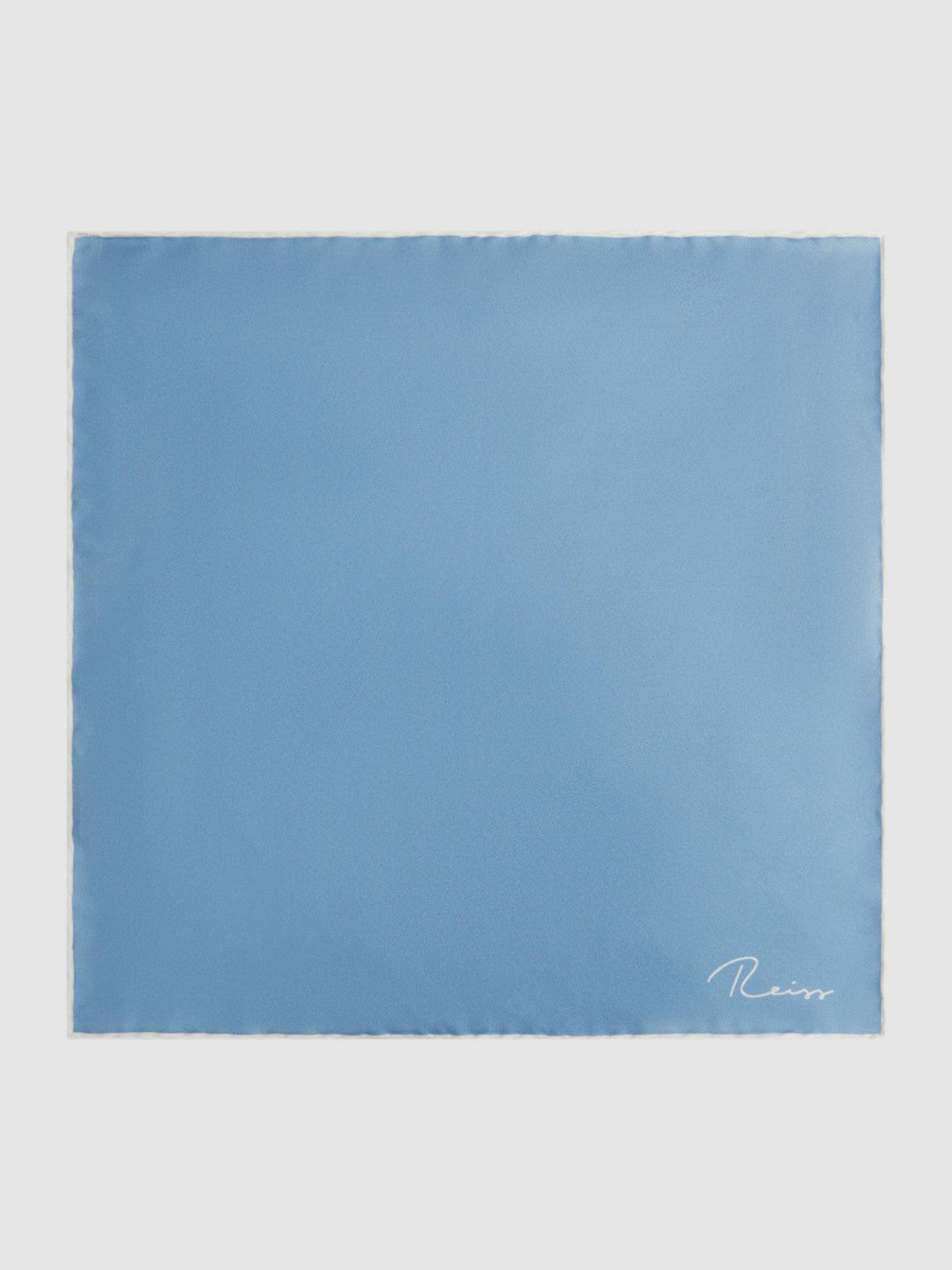 Plain Silk Pocket Square in Soft Blue | Reiss Men Popular