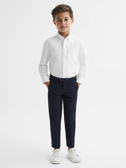 9-14 yrs Button Down Oxford Shirt in White | Reiss Children & Baby New