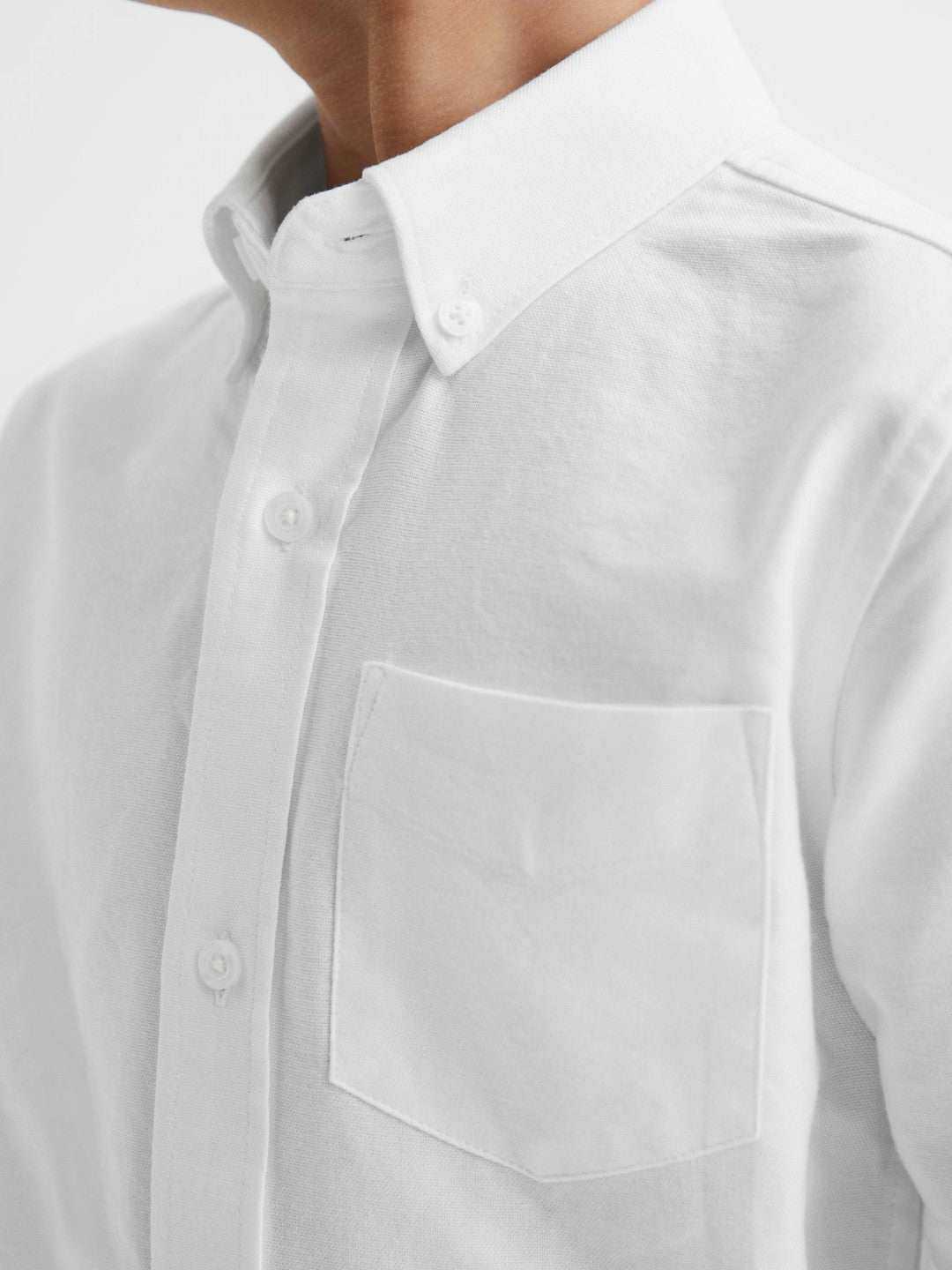 9-14 yrs Button Down Oxford Shirt in White | Reiss Children & Baby New