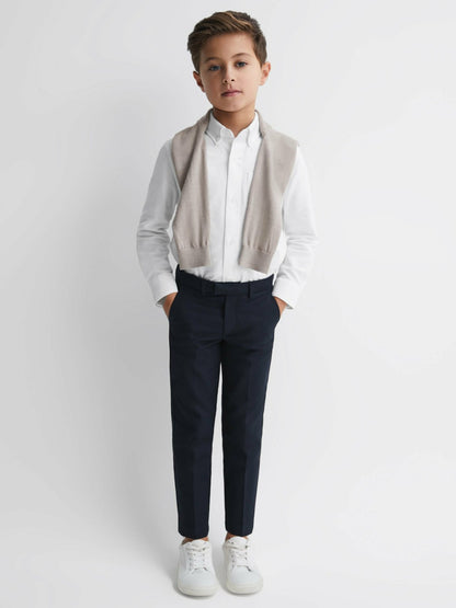9-14 yrs Button Down Oxford Shirt in White | Reiss Children & Baby New