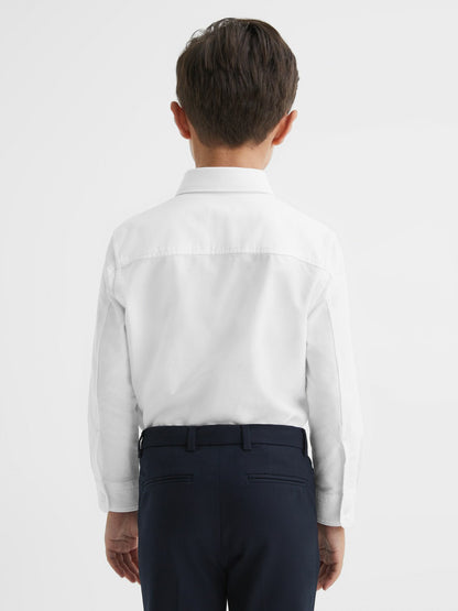 9-14 yrs Button Down Oxford Shirt in White | Reiss Children & Baby New