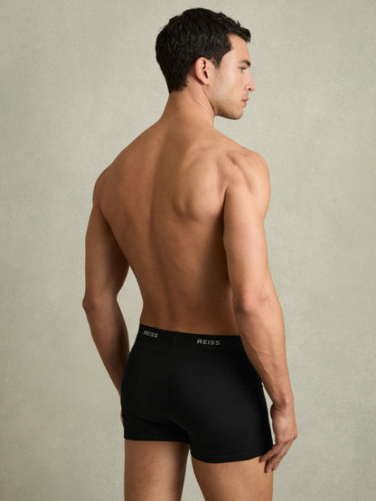 Three Pack Cotton Boxers in Black | Reiss Men Trending