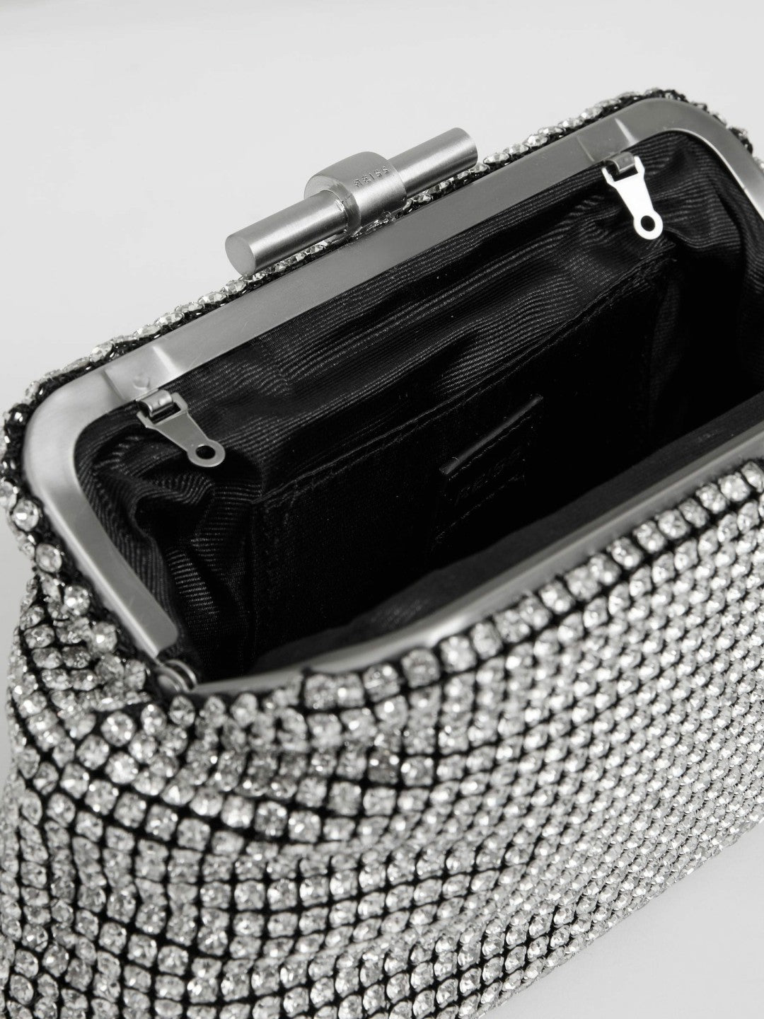 Embellished Clutch Bag in Silver | Reiss Women Exclusive