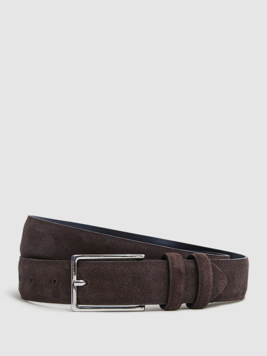 Suede Belt in Chocolate | Reiss Men Exclusive