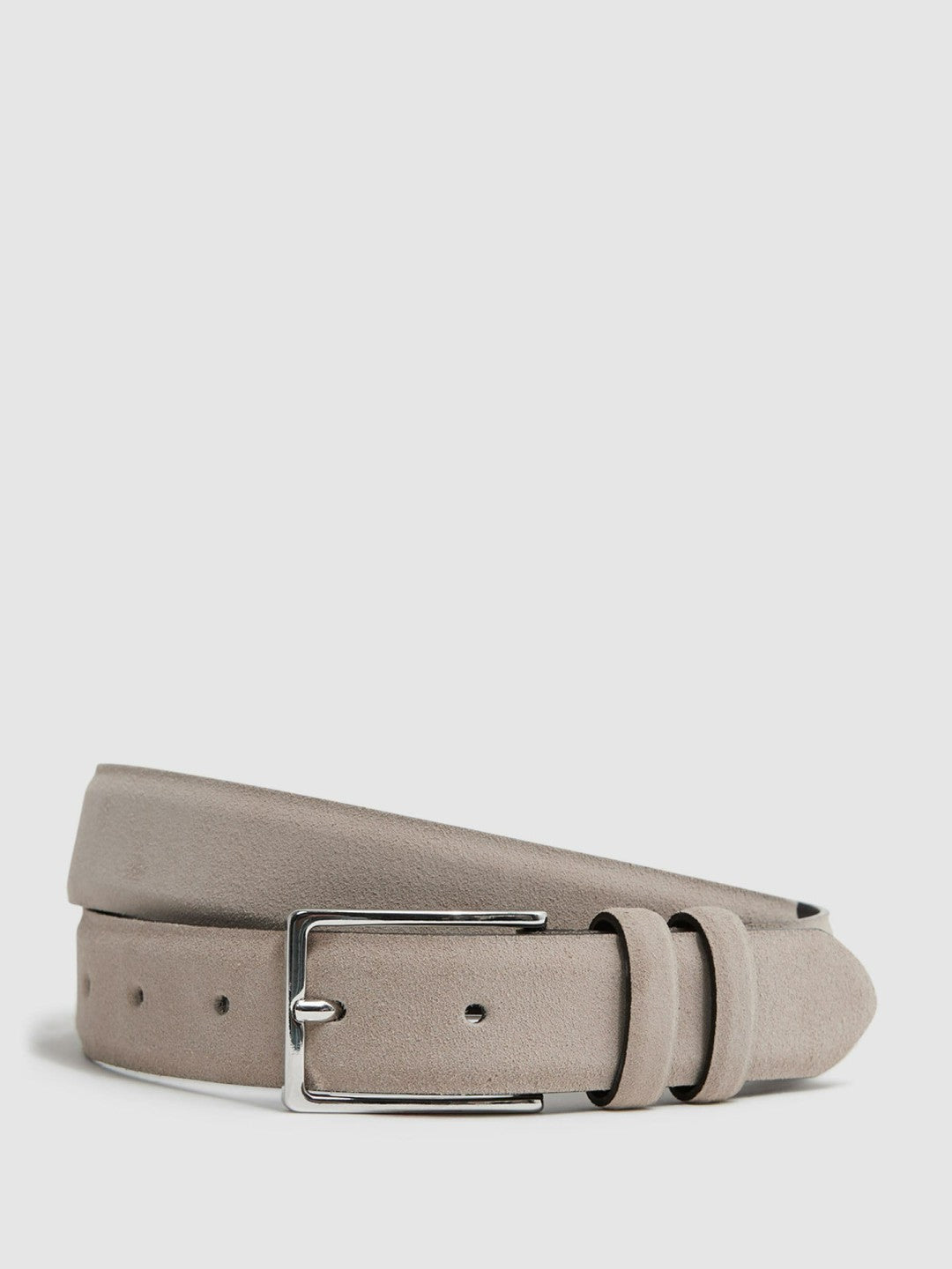 Suede Belt in Stone | Reiss Men Exclusive