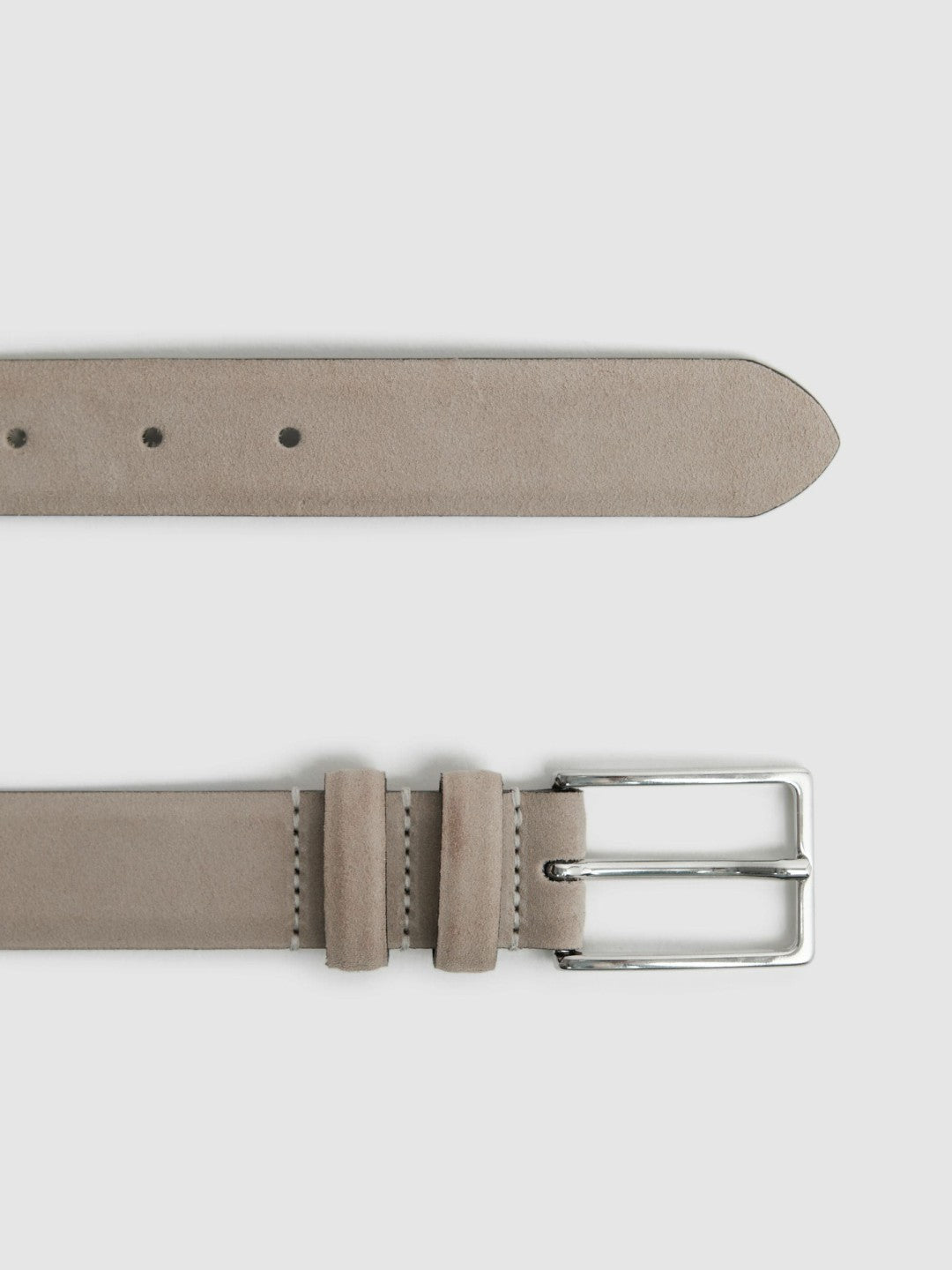 Suede Belt in Stone | Reiss Men Exclusive