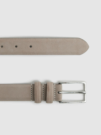 Suede Belt in Stone | Reiss Men Exclusive