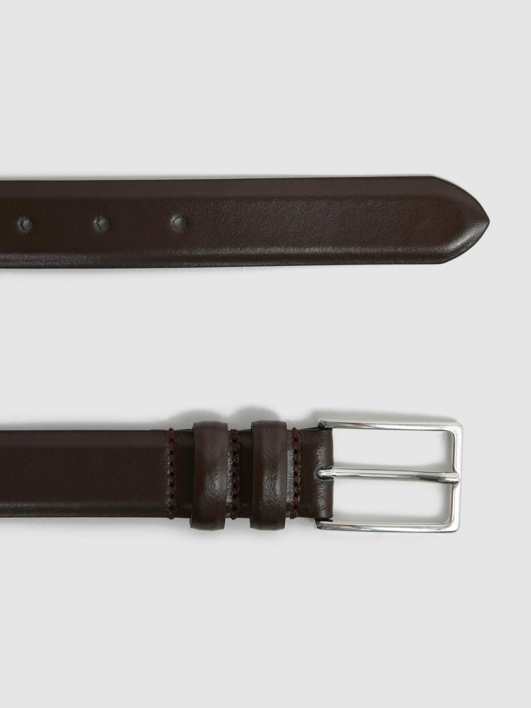 Smooth Leather Belt in Chocolate | Reiss Men Popular
