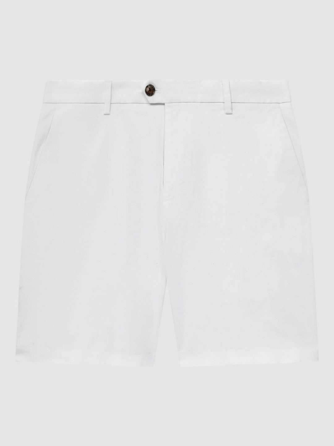 Short Length Casual Chino Shorts in White | Reiss Men Featured