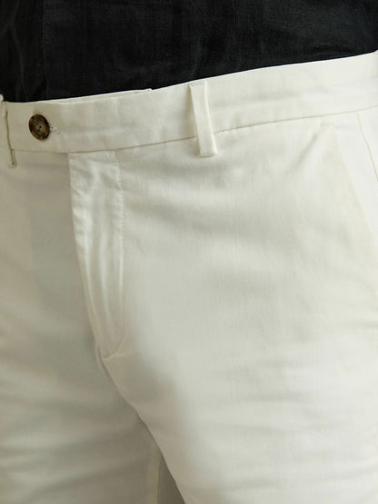 Short Length Casual Chino Shorts in White | Reiss Men Featured