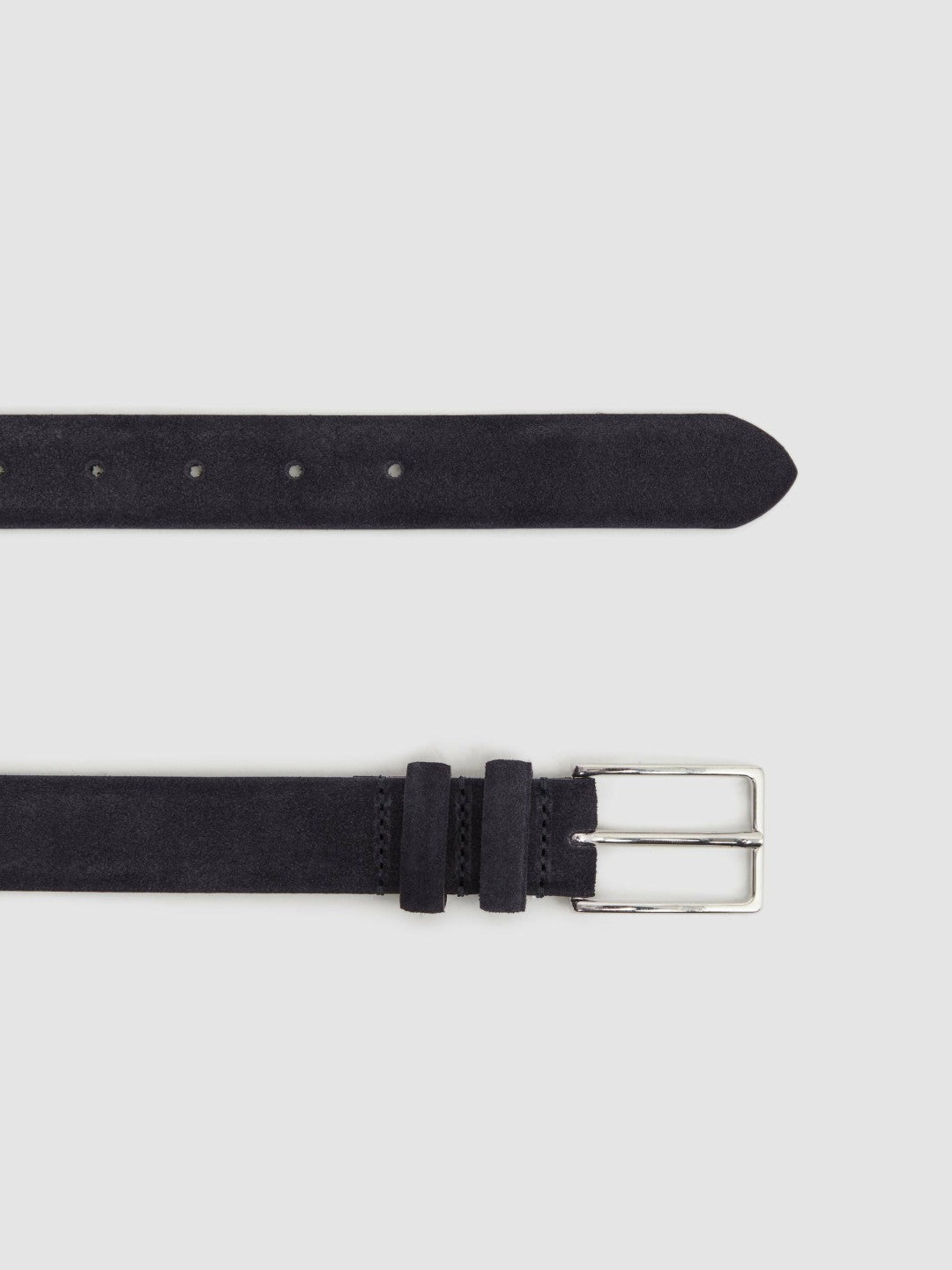 Suede Belt in Navy | Reiss Men Premium