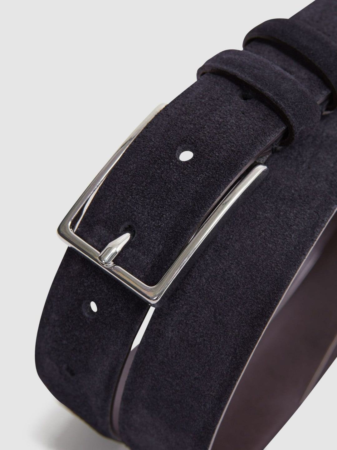 Suede Belt in Navy | Reiss Men Premium