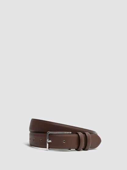 Smooth Leather Belt in Tan | Reiss Men Recommended