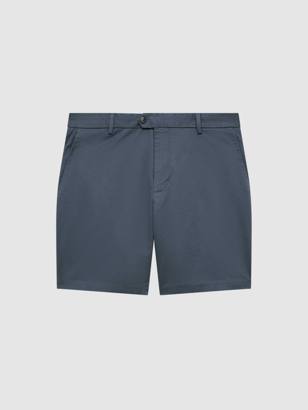 Short Length Casual Chino Shorts in Airforce Blue | Reiss Men Featured