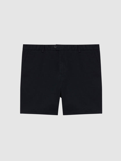 Short Length Casual Chino Shorts in Navy | Reiss Men Signature