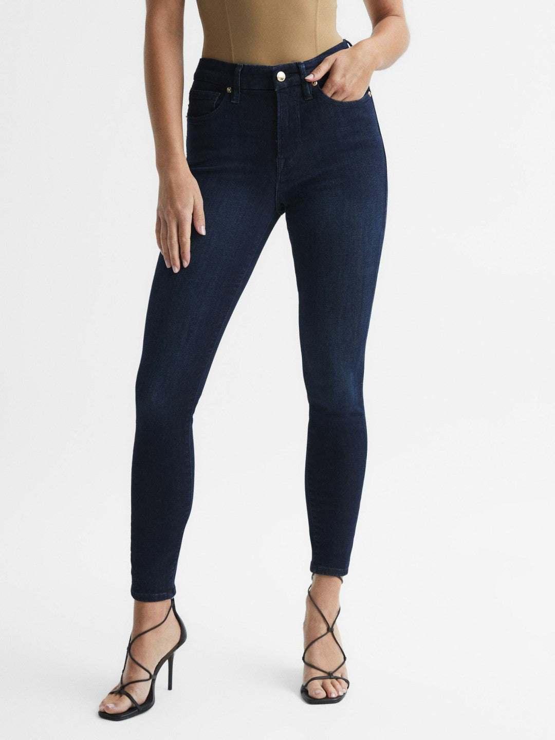 Good American Sculpting Skinny Jeans in Indigo | Reiss Women New
