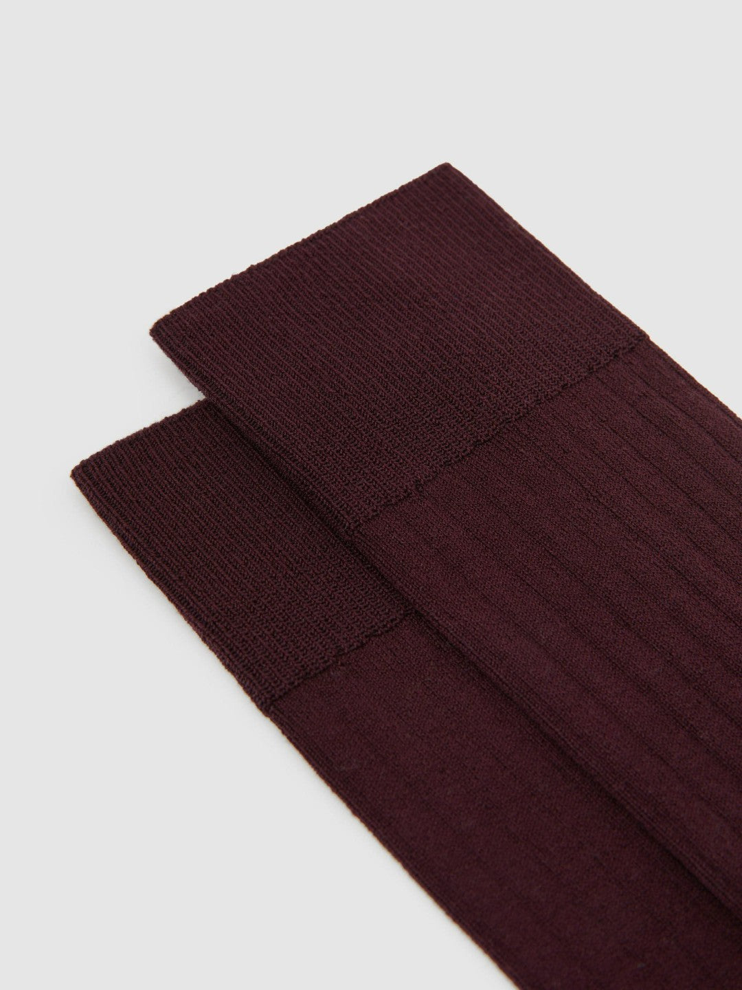 Ribbed Socks in Bordeaux | Reiss Men Featured