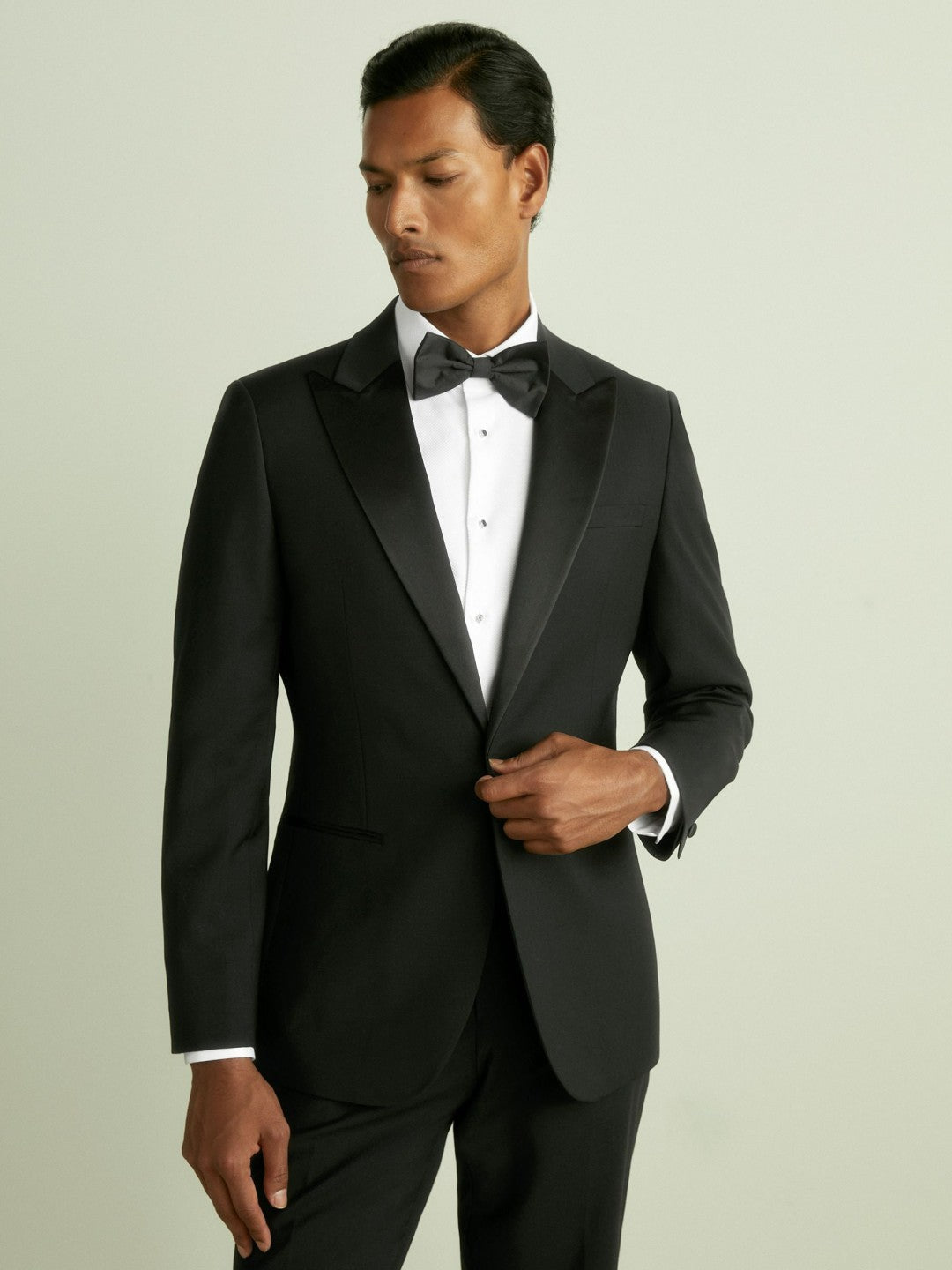 Regular Fit Single Breasted Tuxedo Jacket in Black | Reiss Men Best Seller