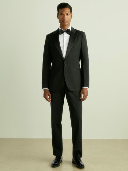 Regular Fit Single Breasted Tuxedo Jacket in Black | Reiss Men Best Seller
