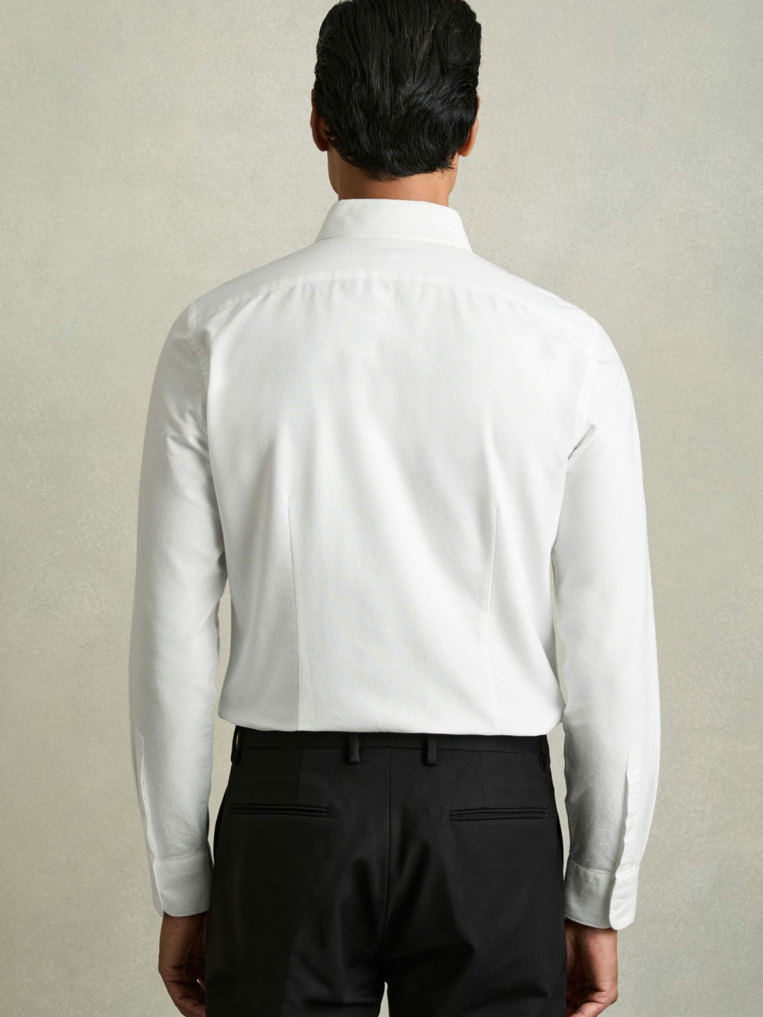 Slim-Fit Button-Down Collar Cotton Oxford Shirt in White | Reiss Men New