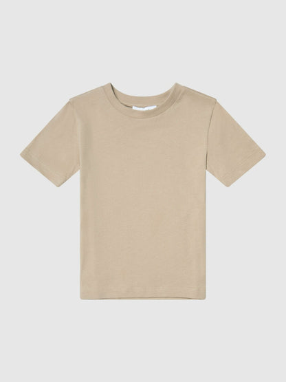 9-13 yrs Crew Neck T-Shirt in Stone | Reiss Children & Baby Recommended