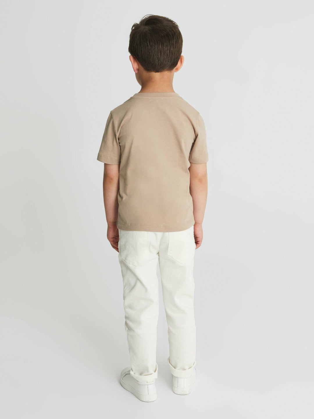 9-13 yrs Crew Neck T-Shirt in Stone | Reiss Children & Baby Recommended