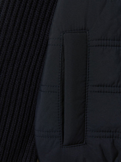 9-14 yrs Hybrid Zip Through Quilted Jacket in Navy | Reiss Children & Baby Recommended