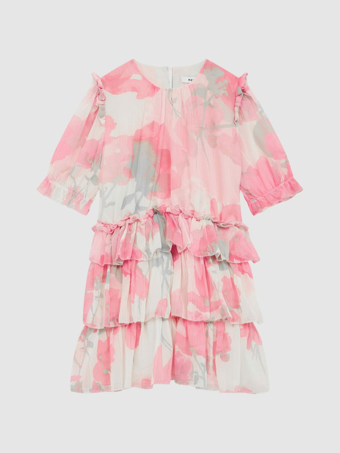 4-9 yrs Printed Tiered Dress in Pink Print | Reiss Children & Baby Best Seller
