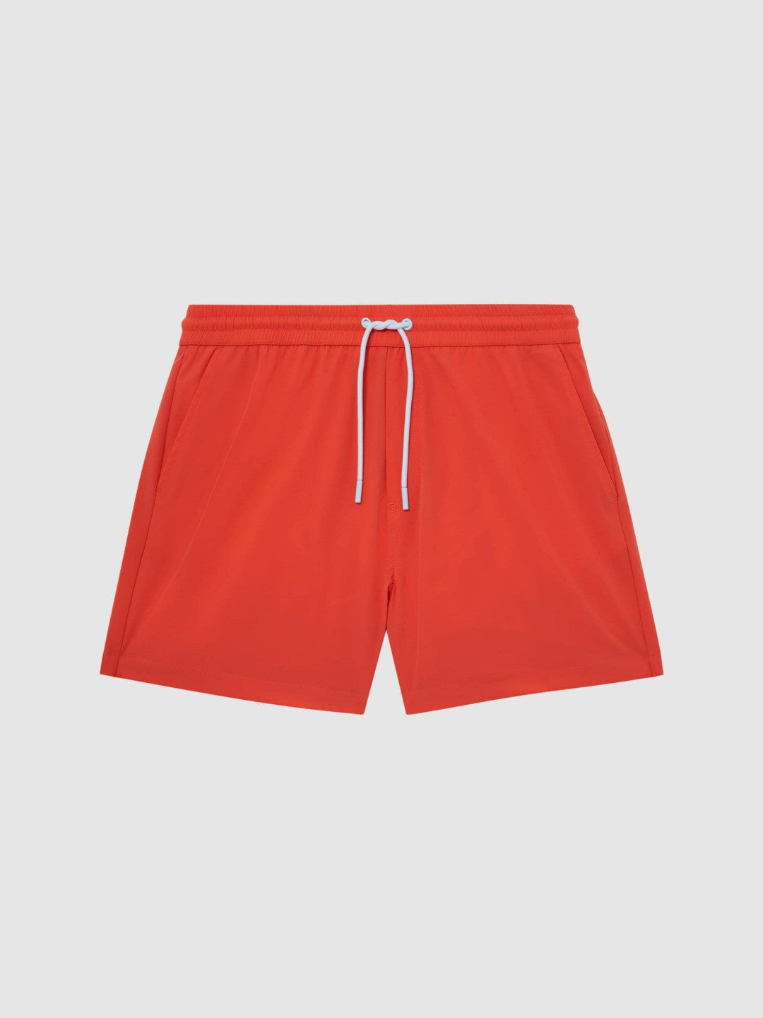 Plain Drawstring Swim Shorts in Bright Orange | Reiss Men Recommended