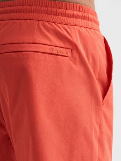 Plain Drawstring Swim Shorts in Bright Orange | Reiss Men Recommended