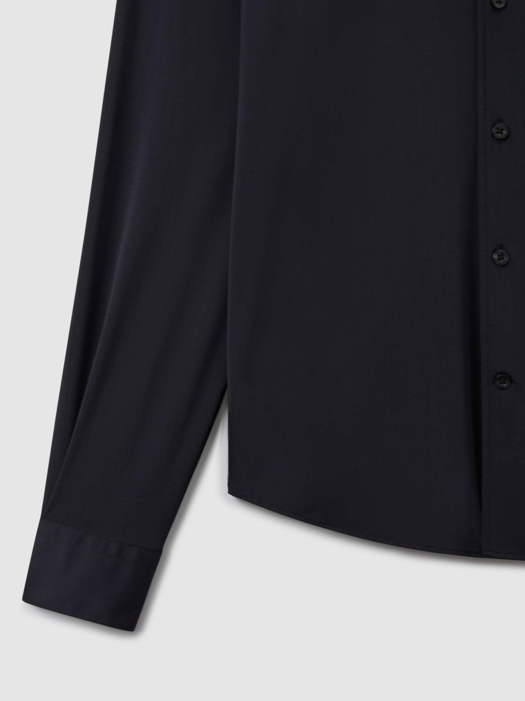 Regular Fit Button-Through Travel Shirt in Navy | Reiss Men Popular