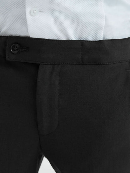 3-9 yrs Tuxedo Satin Stripe Trousers in Black | Reiss Children & Baby Signature