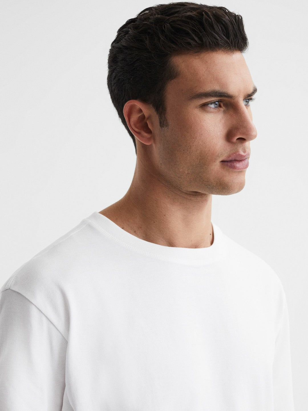 Oversized Garment Dye T-Shirt in White | Reiss Men Recommended