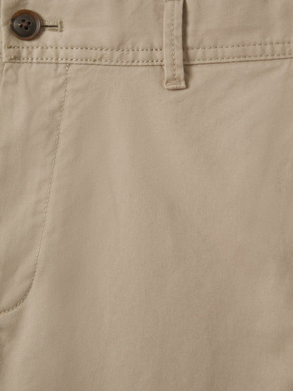 Slim Fit Washed Cotton Blend Chinos in Stone | Reiss Men New