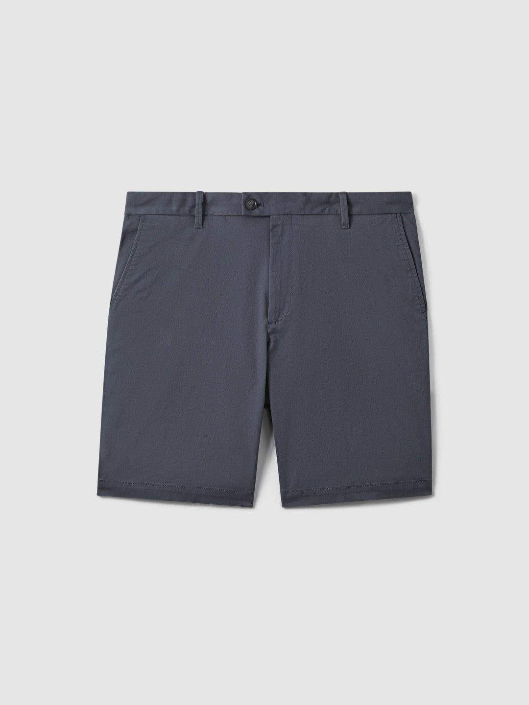 Cotton Chino Shorts with Stretch in Airforce Blue | Reiss Men Best Seller