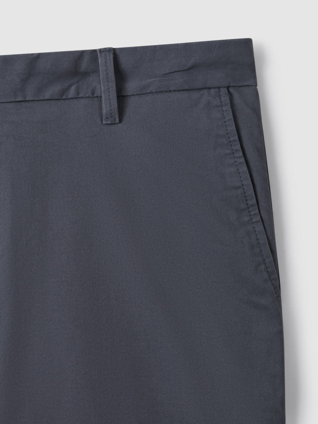 Cotton Chino Shorts with Stretch in Airforce Blue | Reiss Men Best Seller