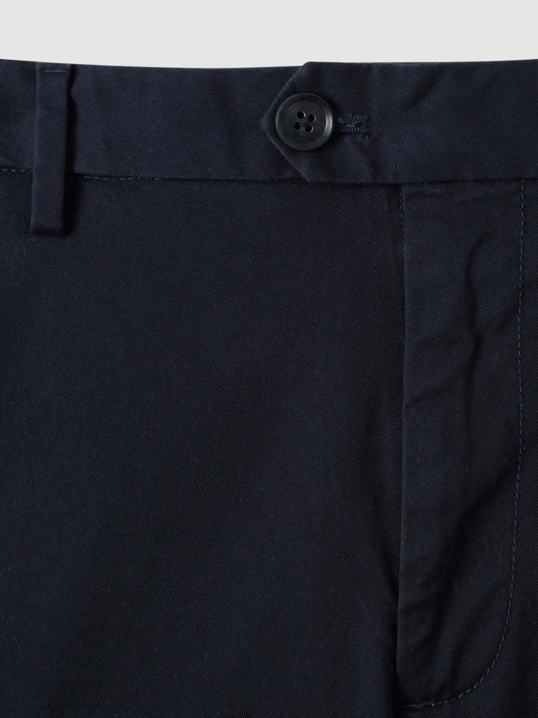 Cotton Chino Shorts with Stretch in Navy | Reiss Men Signature