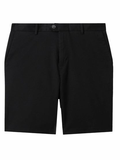 Cotton Chino Shorts with Stretch in Black | Reiss Men Trending