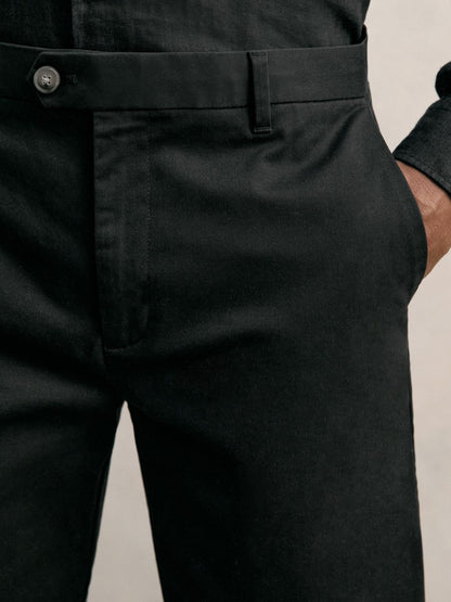 Cotton Chino Shorts with Stretch in Black | Reiss Men Trending