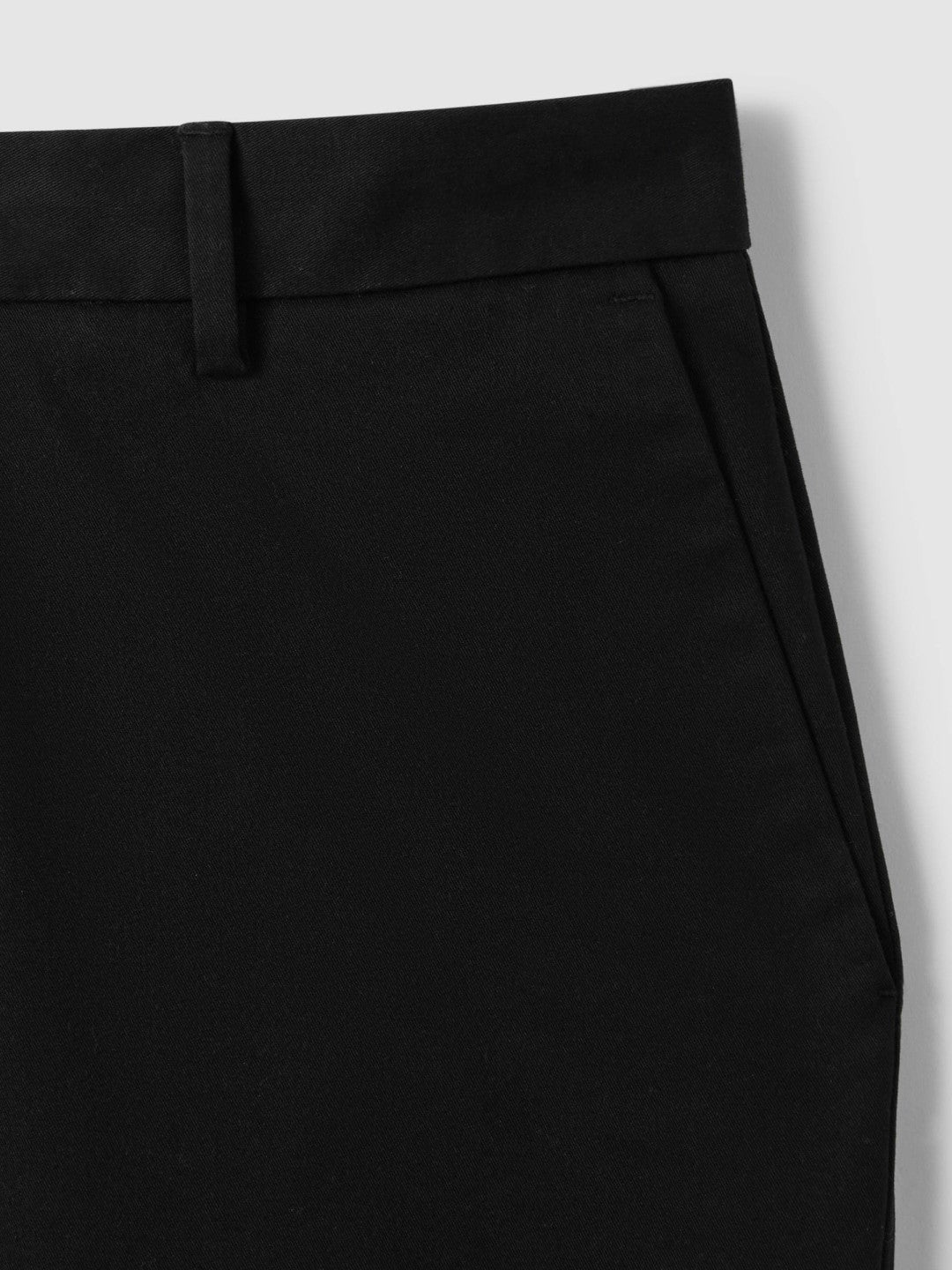 Cotton Chino Shorts with Stretch in Black | Reiss Men Trending