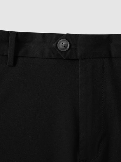 Cotton Chino Shorts with Stretch in Black | Reiss Men Trending