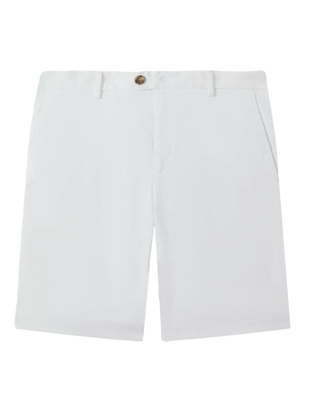 Cotton Chino Shorts with Stretch in White | Reiss Men Popular
