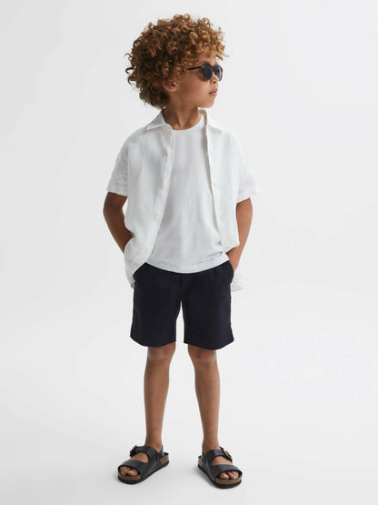 9-13 yrs Casual Chino Shorts in Navy | Reiss Children & Baby Recommended
