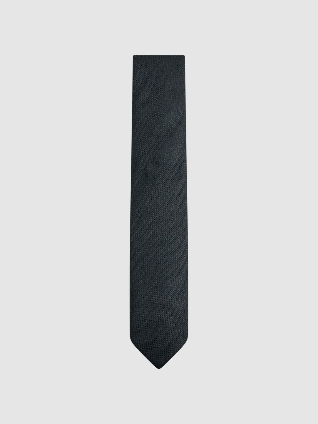 Textured Silk Blend Tie in Navy | Reiss Men Signature